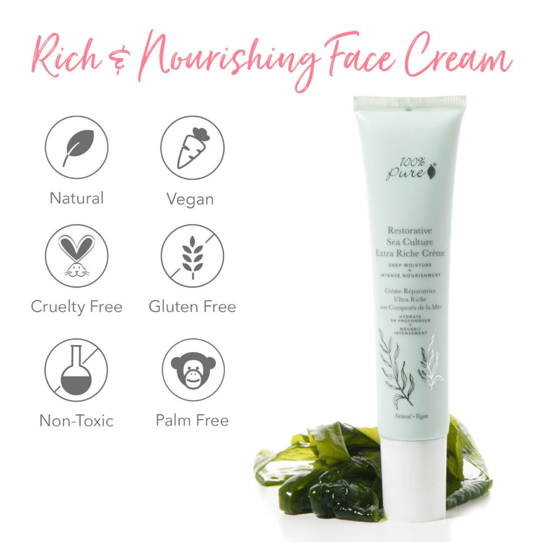 100% Pure Restorative Sea Culture Face Cream Benefits