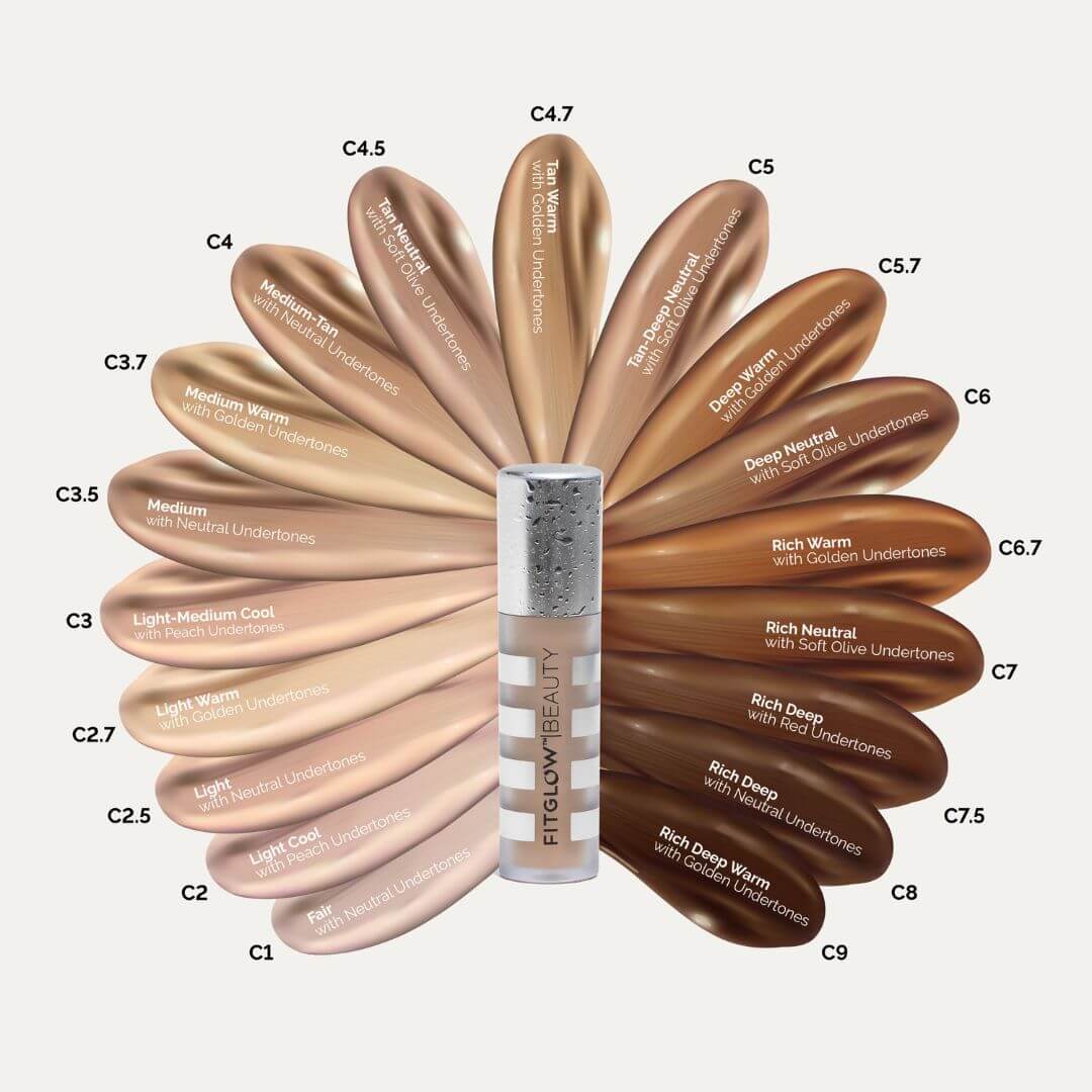 Fitglow Beauty Concealer Shade Guide