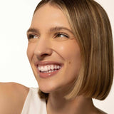 Fitglow soft brown lip serum on model