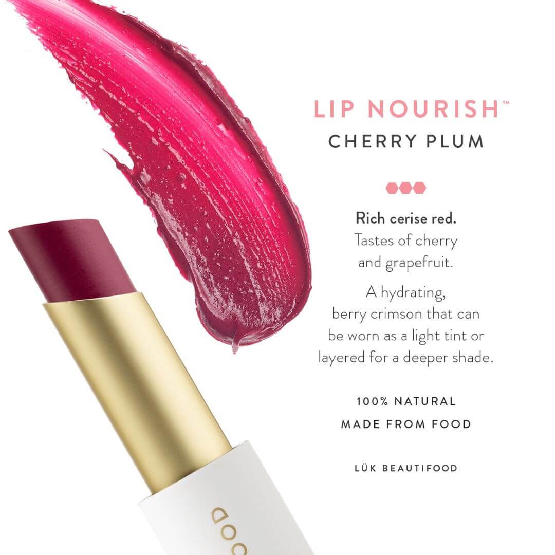 Cerise Red buildable lipstick - Luk Cherry Plum