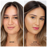 Medium tan foundation shade with neutral undertones- fitglow F4