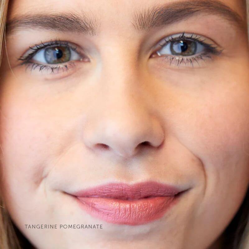 model wearing dep rose lipstick Luk Beautifood