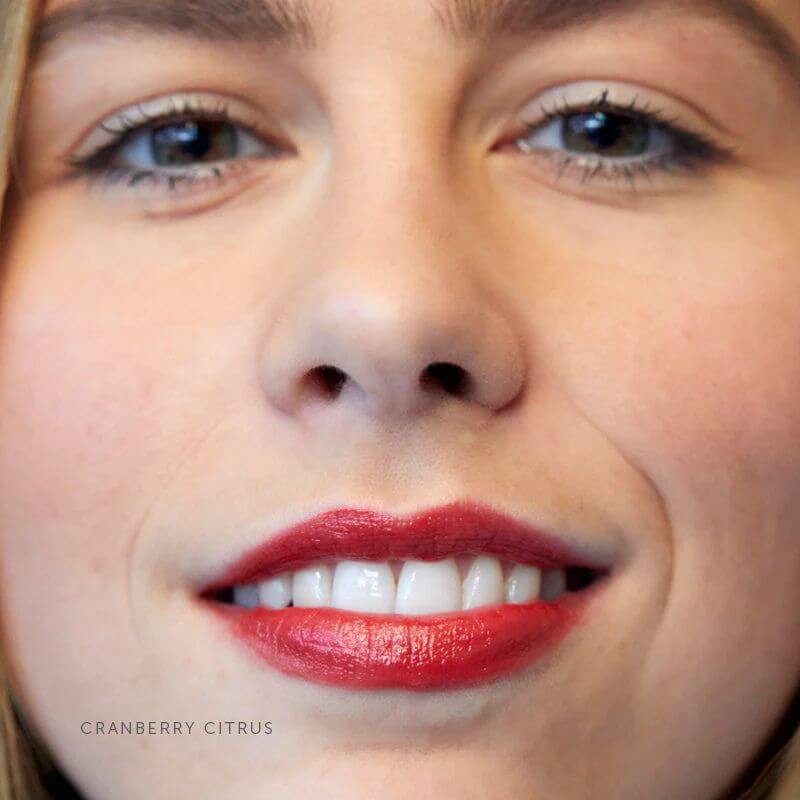 model wearing red lipstick - Luk Beautifood