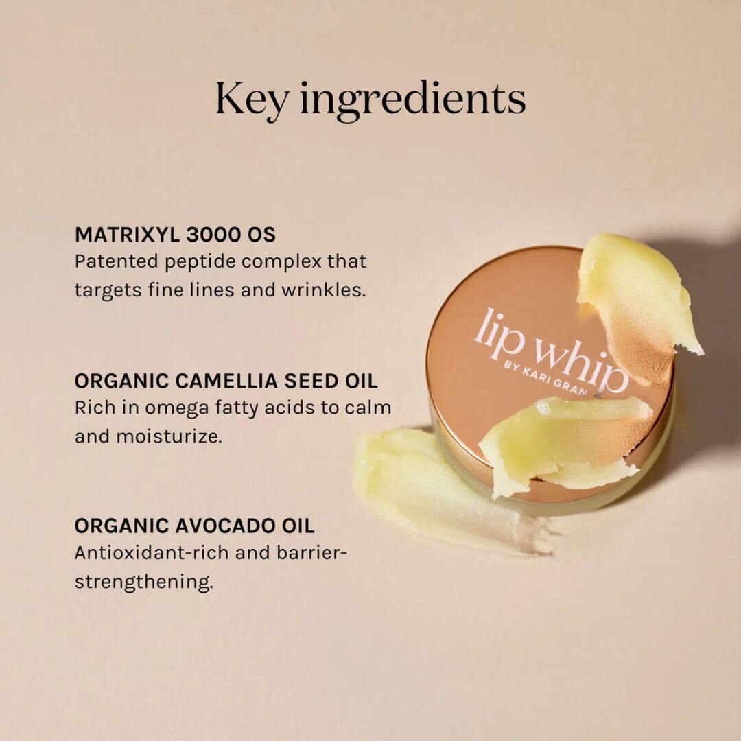 Kari Gran Peptide lip whip key ingredients
