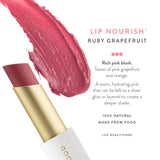 rich pink buildable lipstick in ruby grapefruit