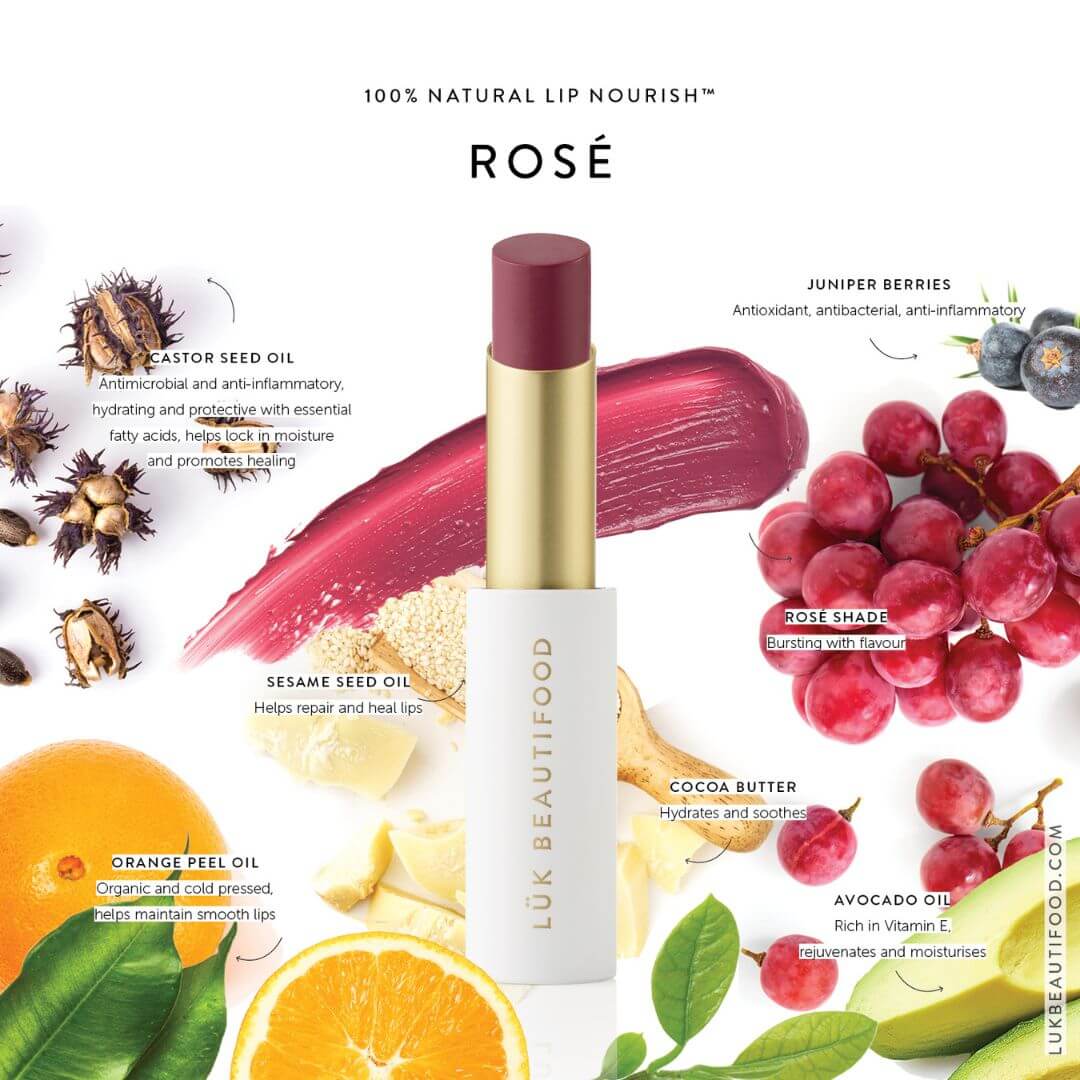 natural rose lipstick Luk Beautifood