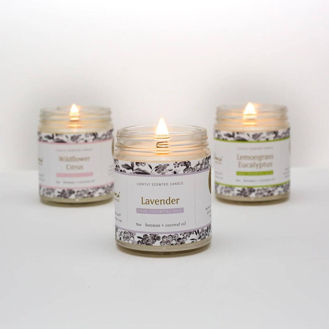 Spring Scented Candles with wooden wick
