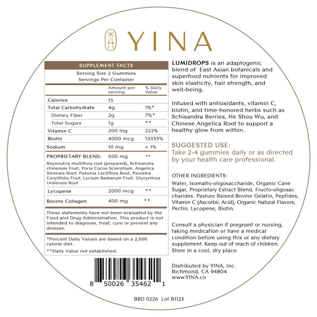 Yina collagen gummies ingredients