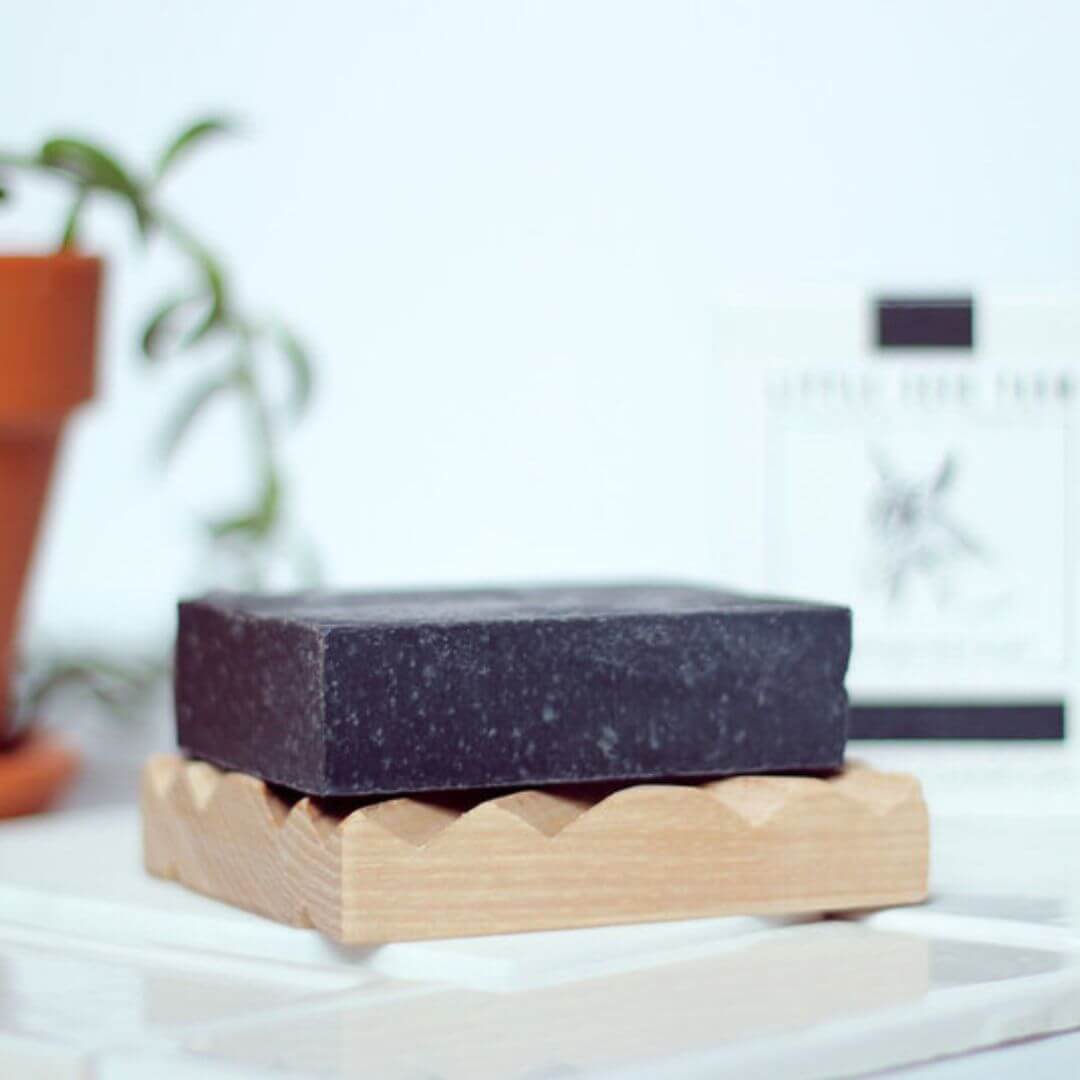 Activated charcoal face body soap bar