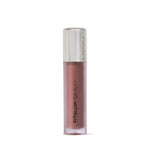 Lip gloss with silver cap and FitGlow Beauty branding on a white background