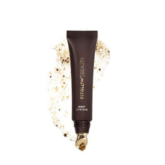 Fitglow Beauty night lip scrub tube on a white background