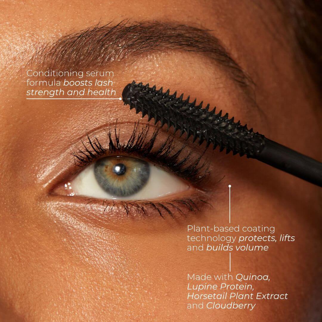 Fitglow lash care mascara benefits infographic