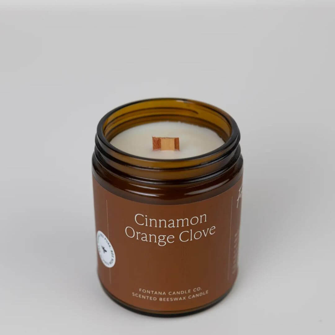 Fontana Cinnamon Orange Wood Wick Candles