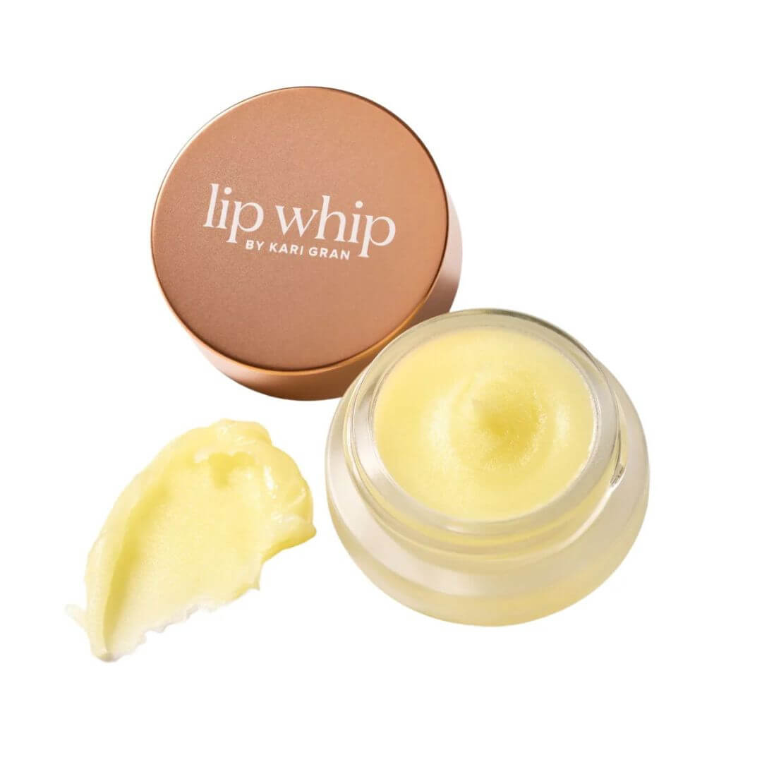 Kari Gran Peptide Lip Balm container and product smear