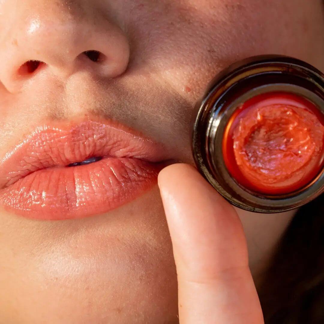 Rose petal tinted lip butter
