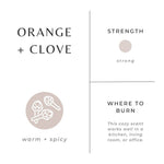 Slow North Scented Orange Clove Candle