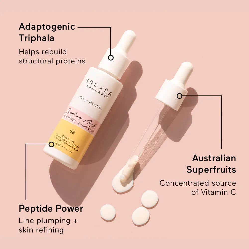 Solara peptide sunscreen ingredient benefits
