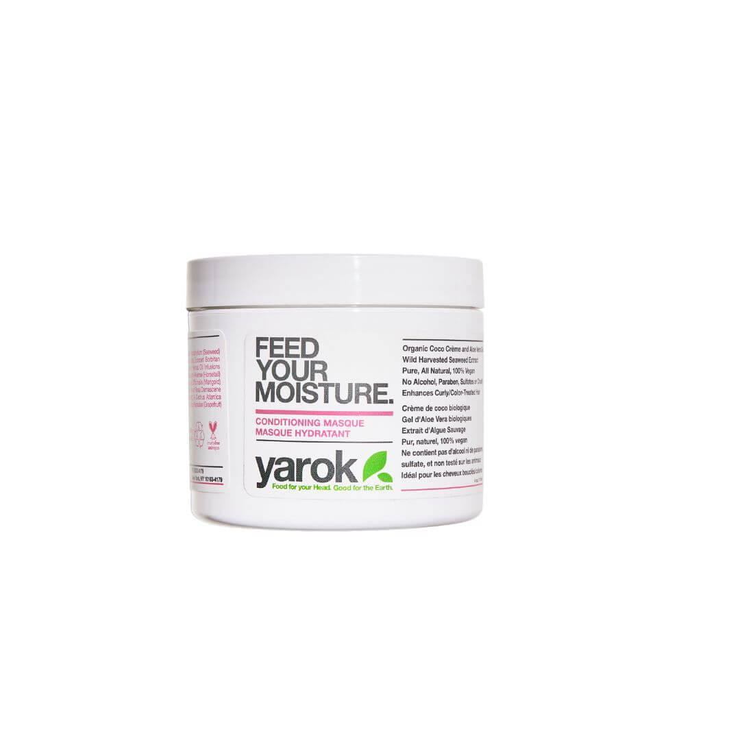Yarok hair mask jar on a white background