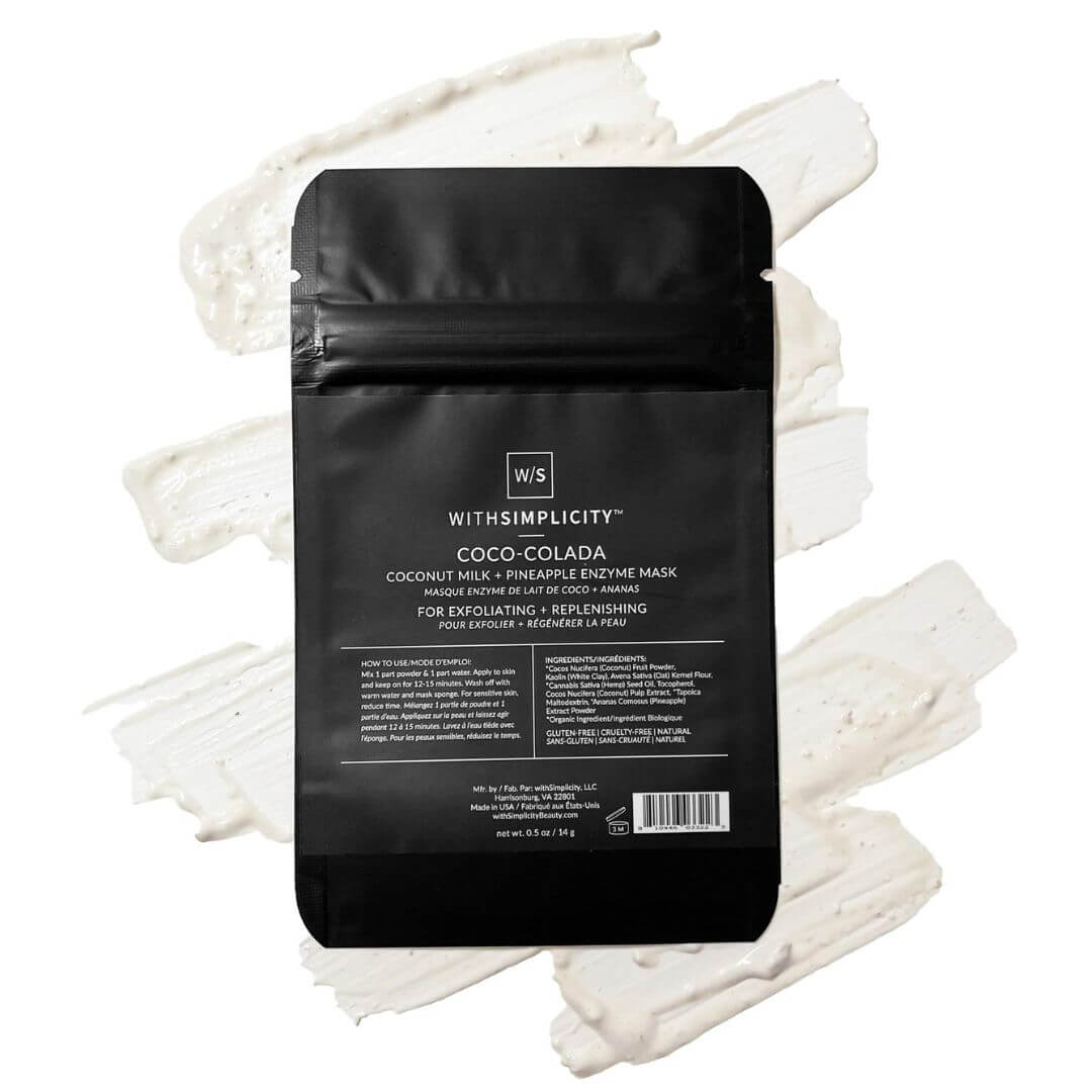 WithSimplicity Enzyme Face Mask Coco Colada