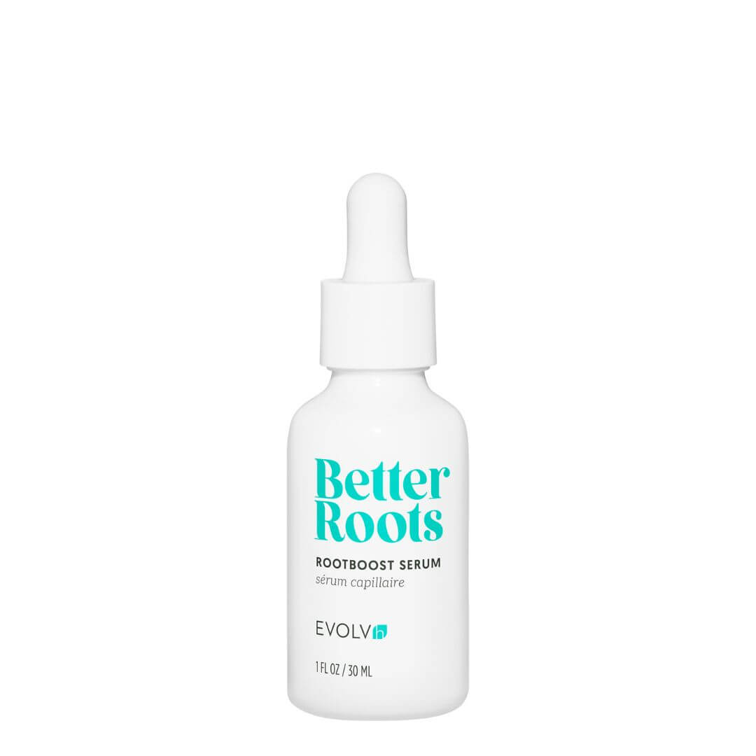 Evolvh Better Roots Rootboost Serum bottle on white background