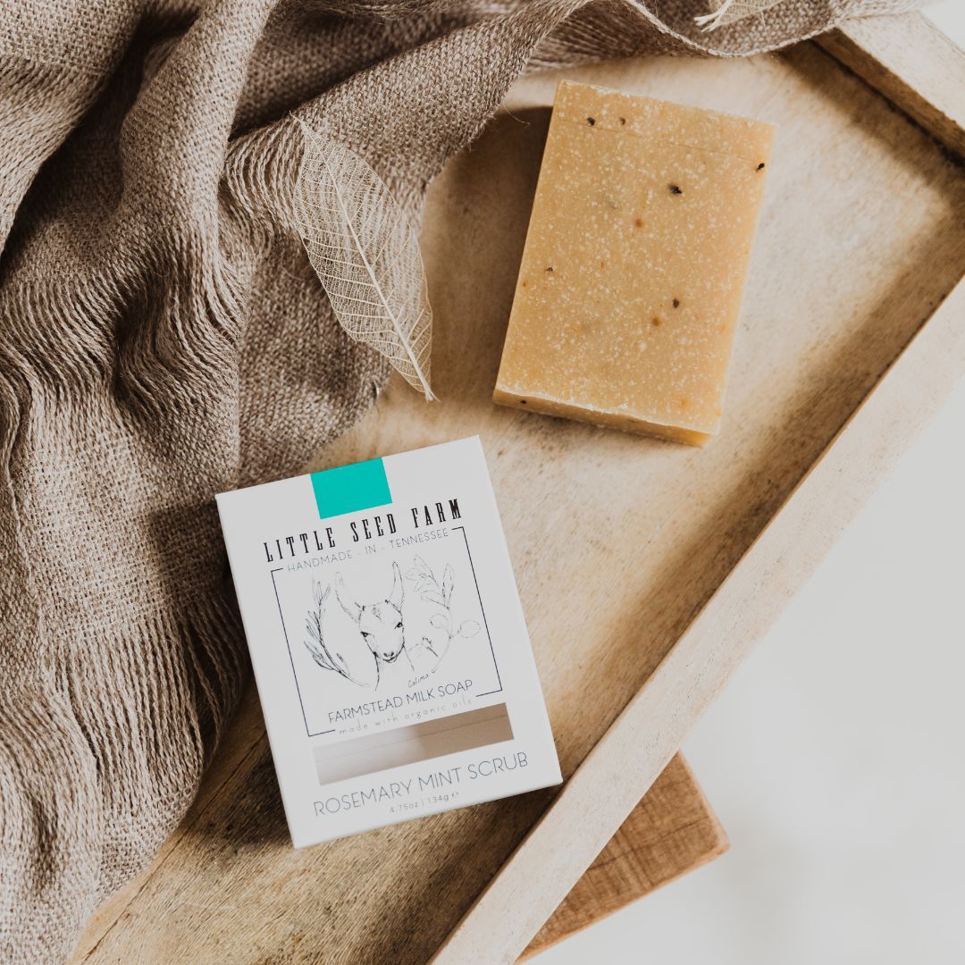 Exfoliating soap bar Little Seed Farm