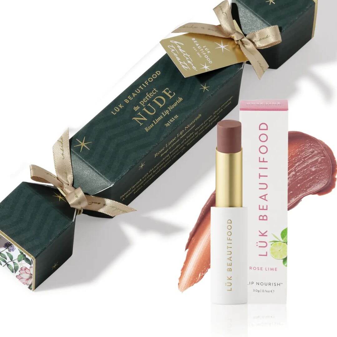 Festive nude lipstick ornament