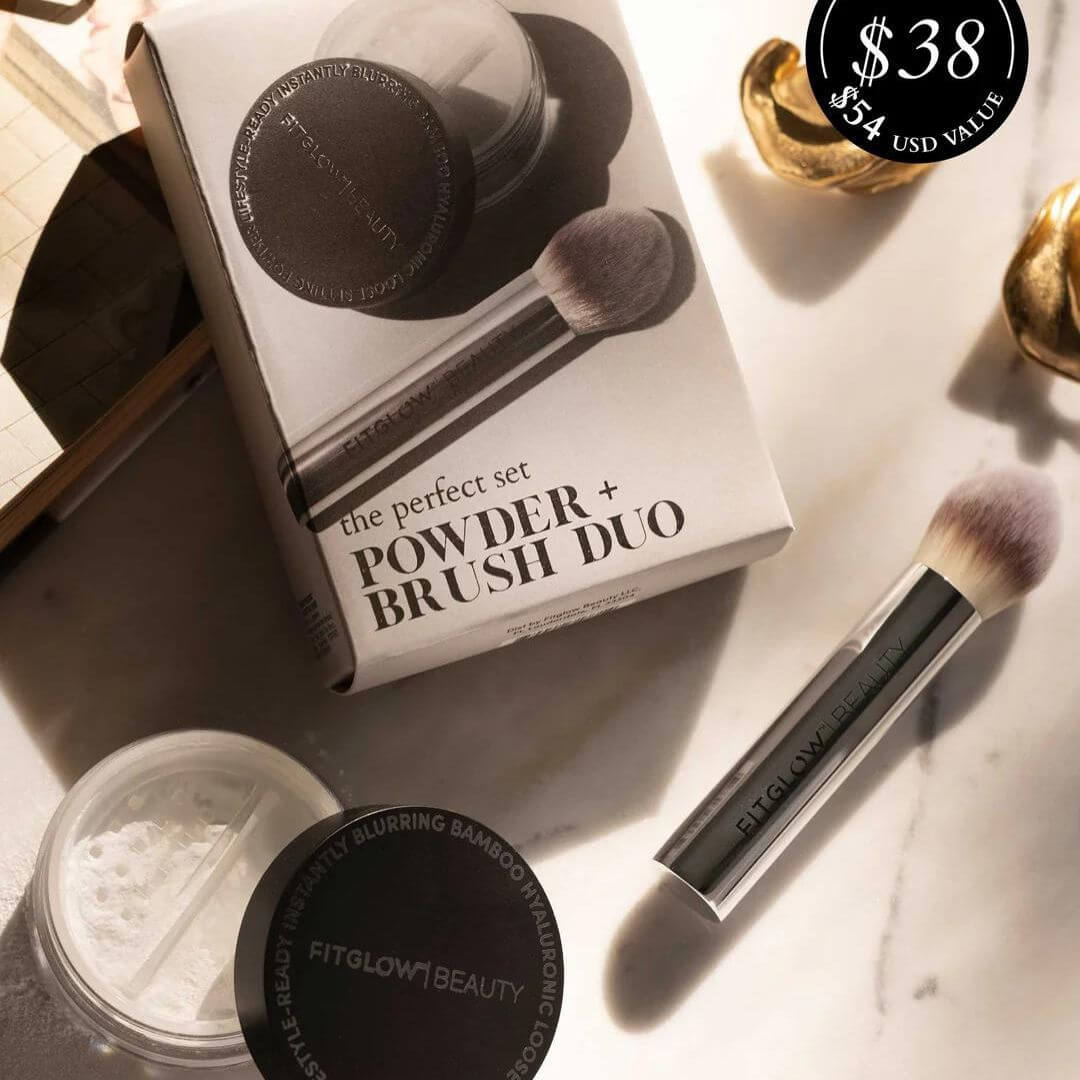 Fitglow powder brush gift set