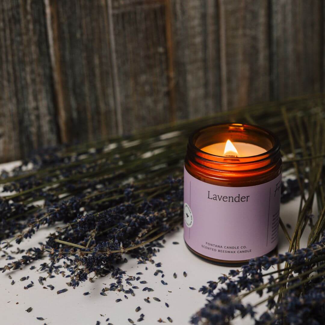 Lavender essential oil candles