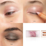 Luk Eye shadow duo pink and taupe on model