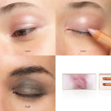 Luk Eye shadow duo pink and taupe on model