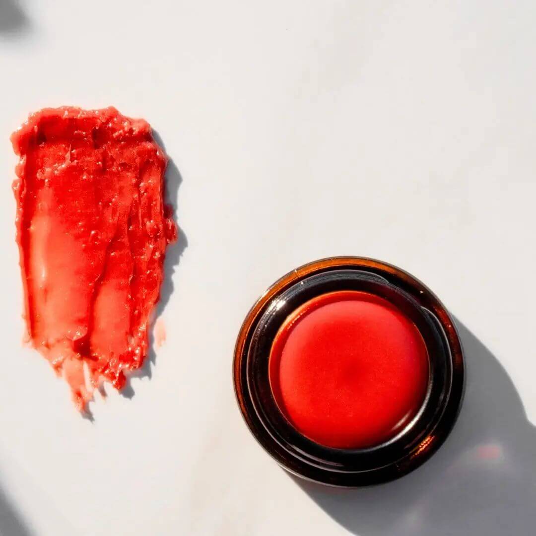 Rose tinted lip balm