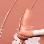 Fitglow be soft warm nude lip gloss texture shot