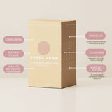 Box of Under Luna hair care product with ingredient information on a light background