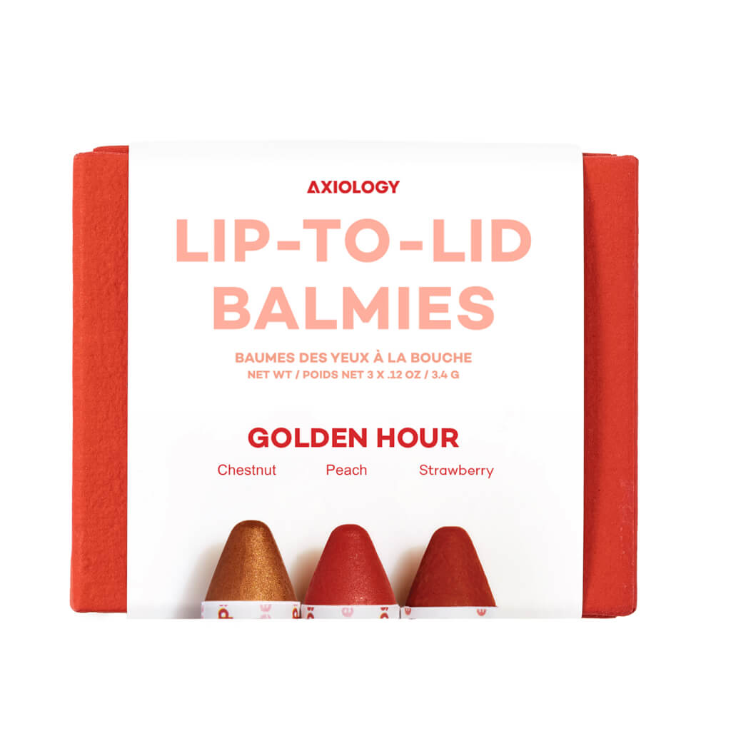 Axiology Lip to Lid Balmies Golden Hour box