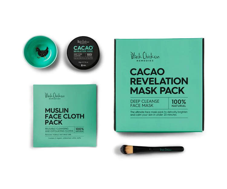 Black Chicken Cacao And Kaolin Clay face mask gift set