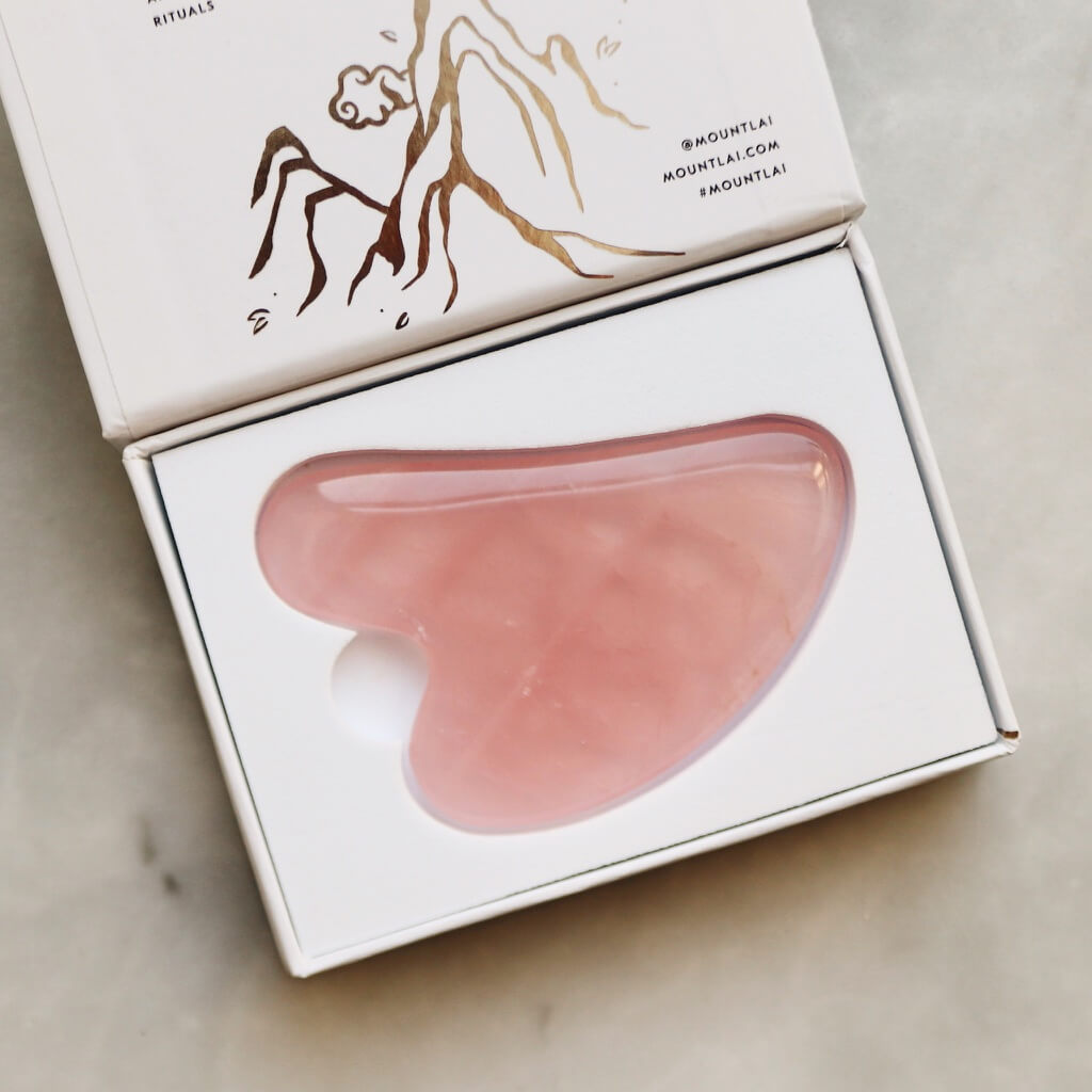 Mount Lai Rose Quartz Gua Sha Facial Lifting Tool