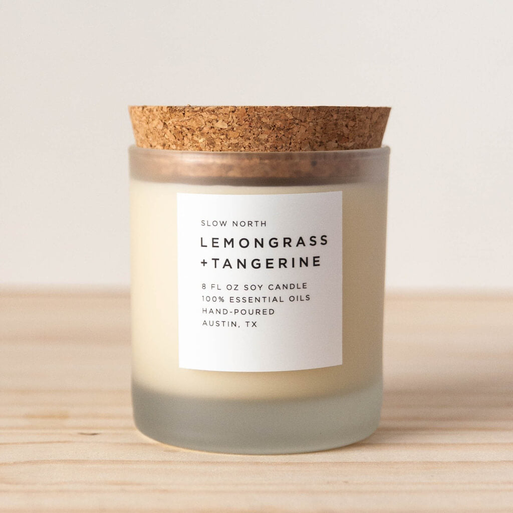 Slow North Lemongrass + Tangerine Candle